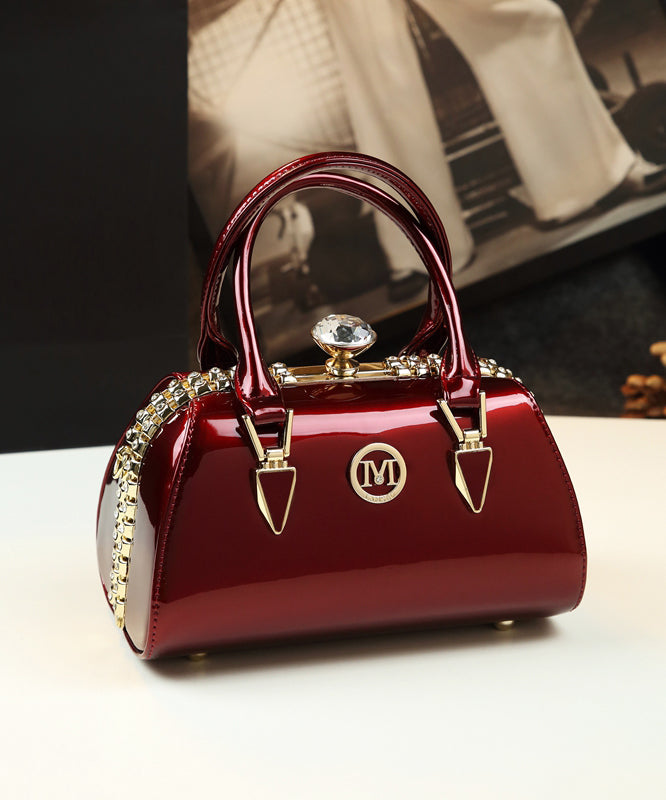 Leather Bag Zircon Leopard Tote Calf Fashion