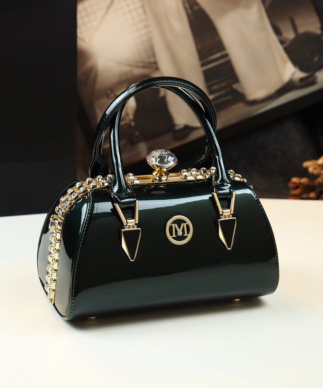 Leather Bag Zircon Leopard Tote Calf Fashion