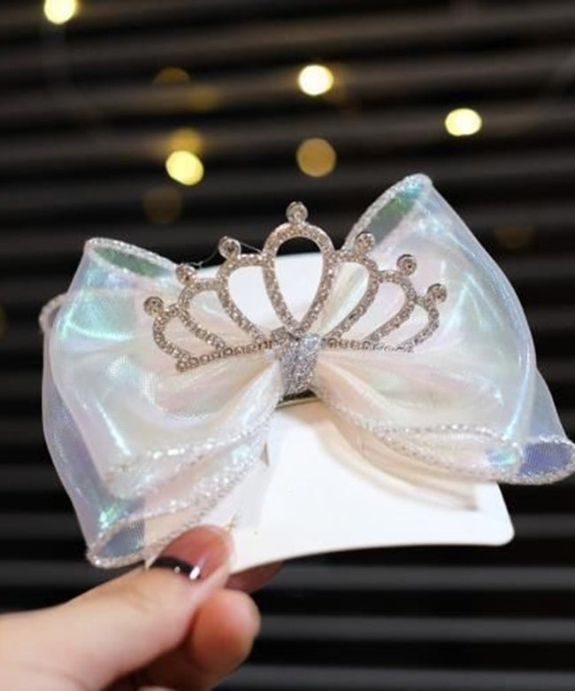 Fashion Purple Alloy Zircon Bow Girls Hairpin YG028