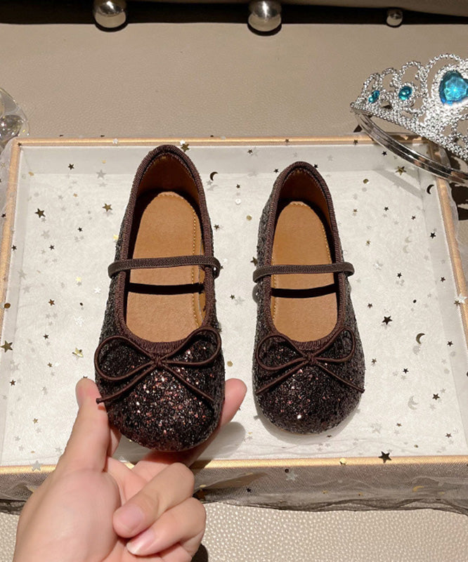 Sequins Kids Up Penny Lace Loafers Fashion Red