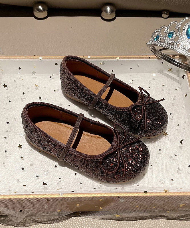 Sequins Kids Up Penny Lace Loafers Fashion Red