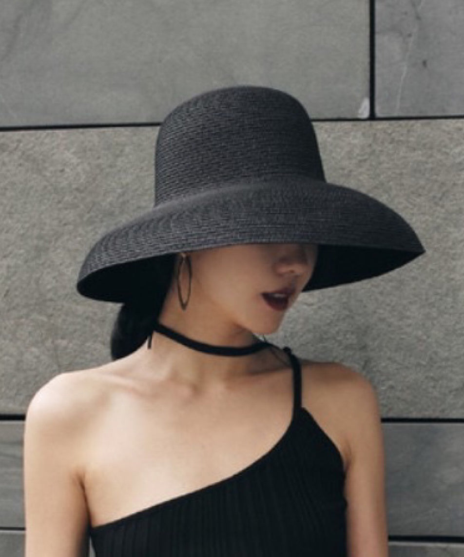 Bucket Woven Large Straw Khaki Hat Versatile Eaves Fashion