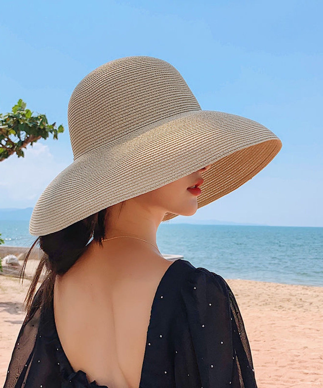 Bucket Woven Large Straw Khaki Hat Versatile Eaves Fashion