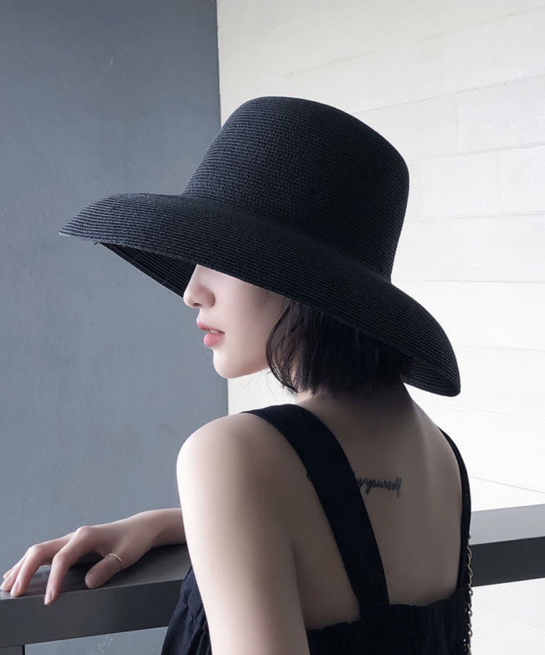 Bucket Woven Large Straw Khaki Hat Versatile Eaves Fashion