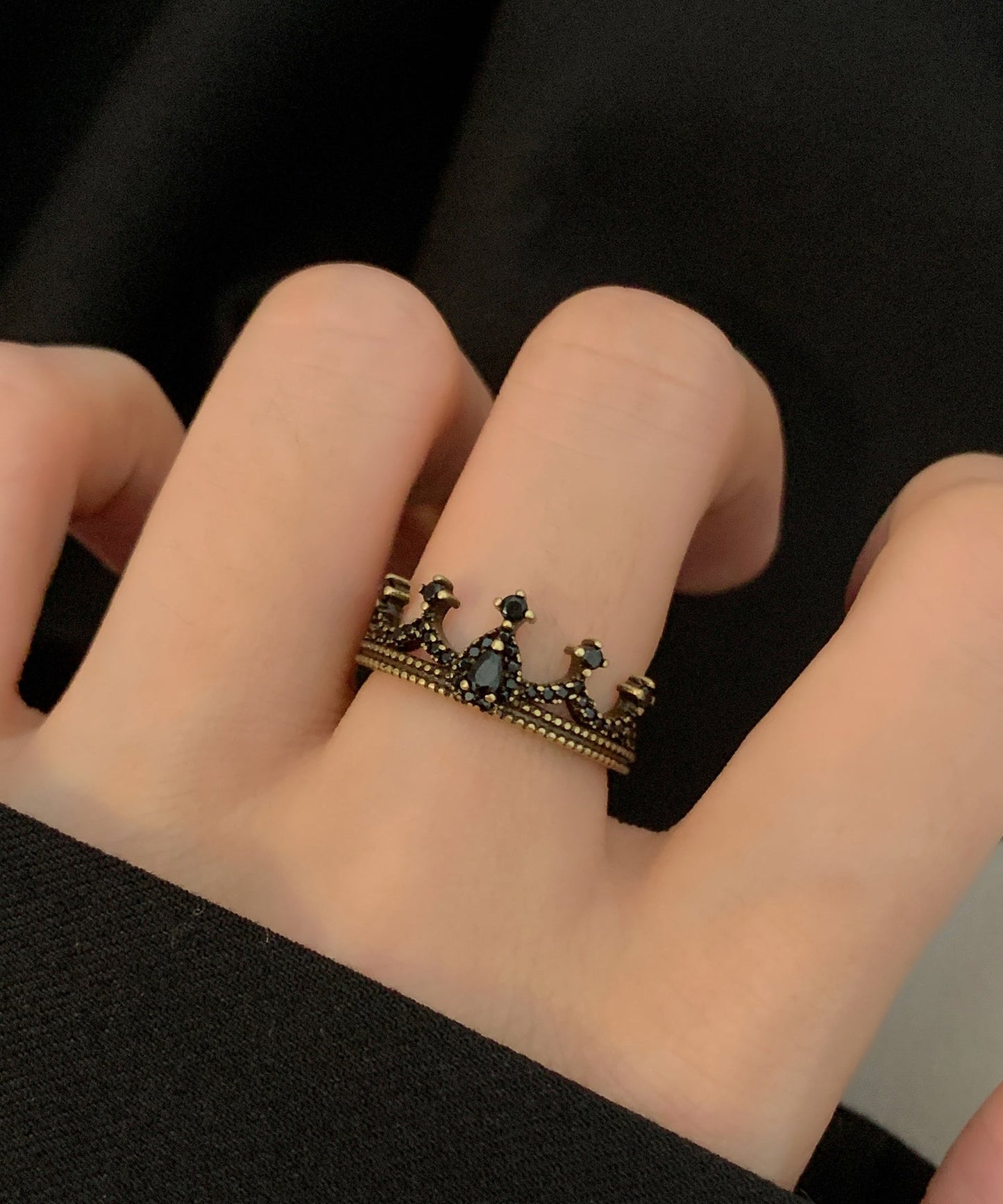 Butterfly Out Piece Rings Ancient Metal Crown Hollow Two Gold Set Fine