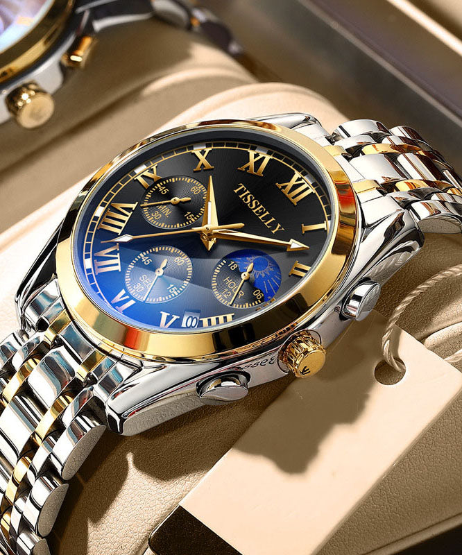 Alloy Steel Stainless Black Waterproof Glass Fine Blue Reinforced