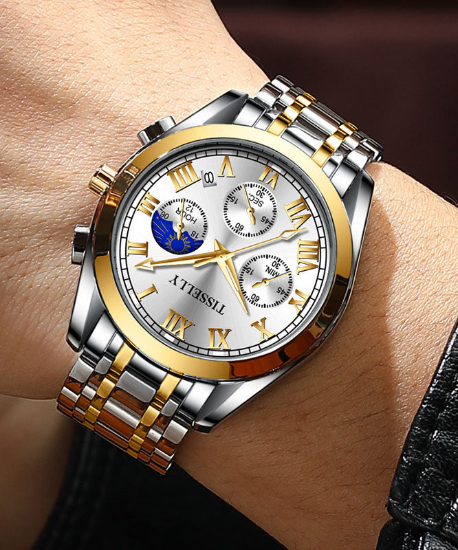 Alloy Steel Stainless Black Waterproof Glass Fine Blue Reinforced