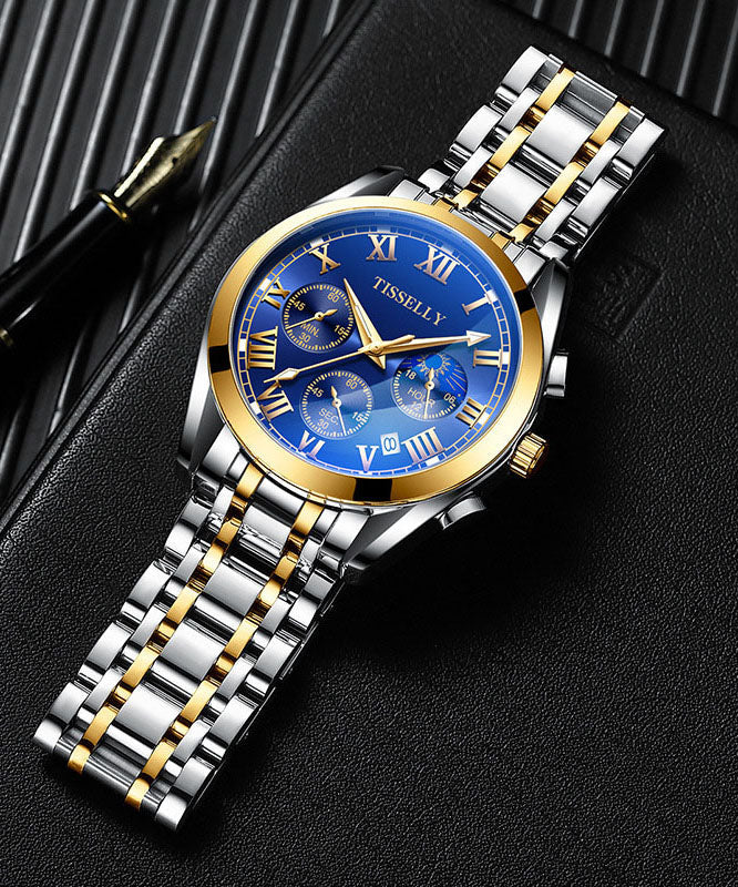 Alloy Steel Stainless Black Waterproof Glass Fine Blue Reinforced