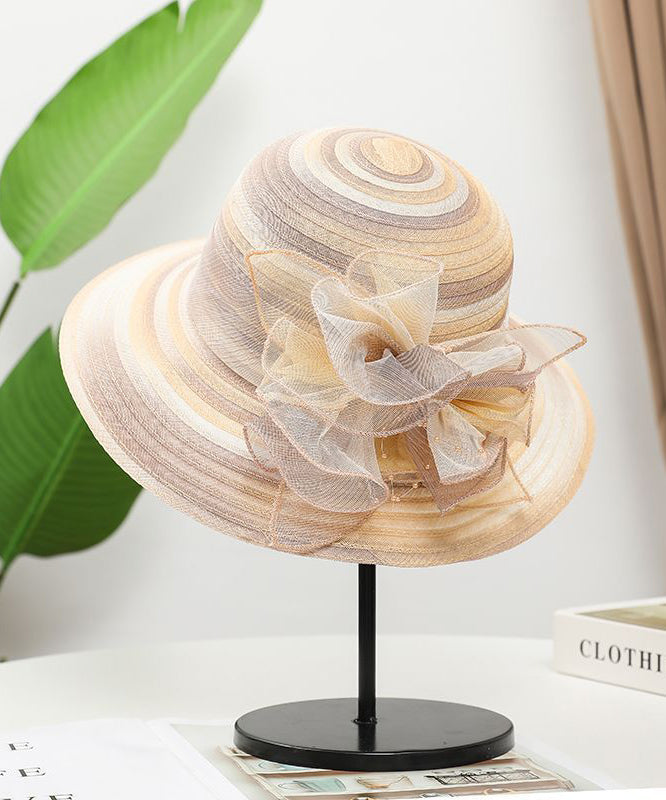 Blue Hat Organza Floppy Floral Fine Sun