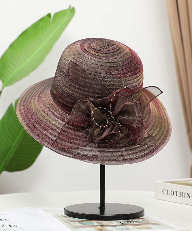 Blue Hat Organza Floppy Floral Fine Sun