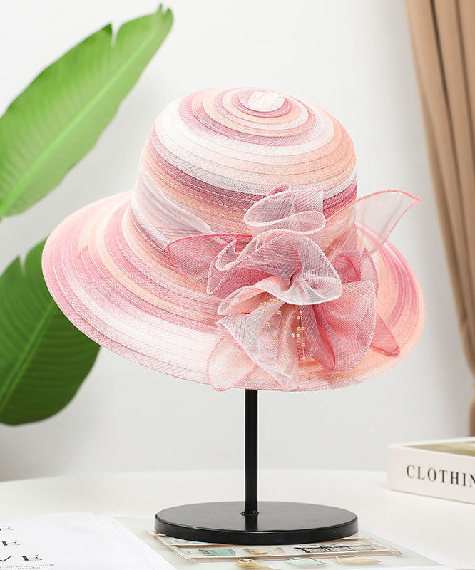 Blue Hat Organza Floppy Floral Fine Sun