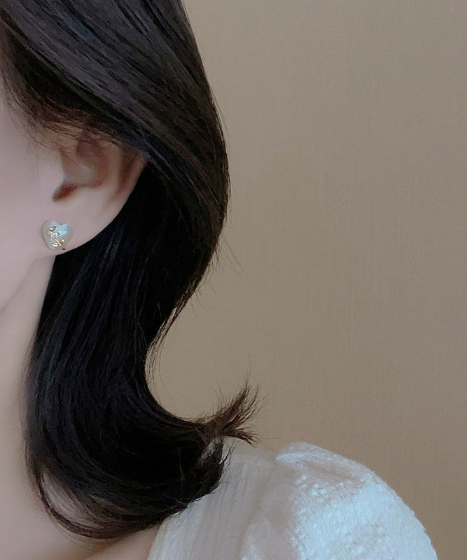 Fine Earrings Love Alloy Cat Gold Ston Stud Floral Copper Eye