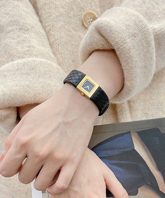 Quartz Gold Movement Waterproof Fine Leather Watches