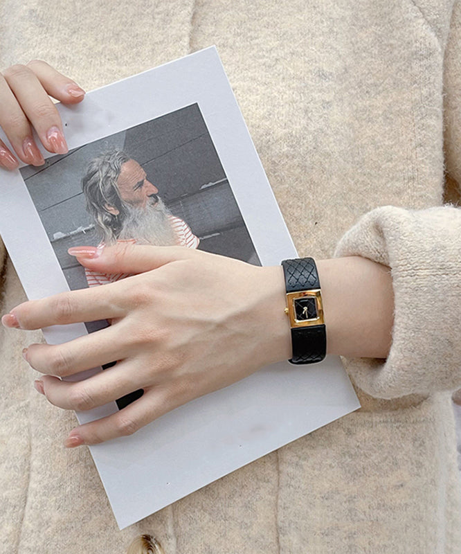 Quartz Gold Movement Waterproof Fine Leather Watches