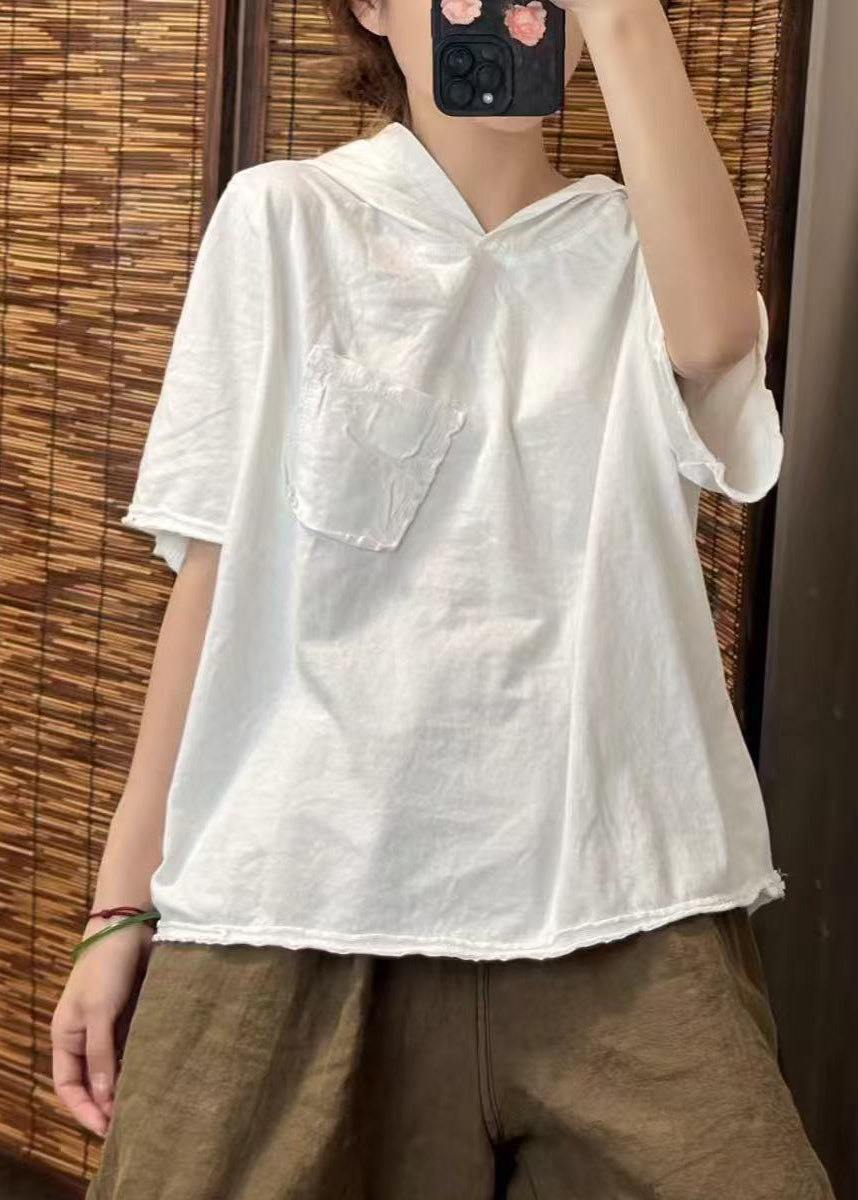 Pocket Cotton Summer Green Fine Tanks Hooded