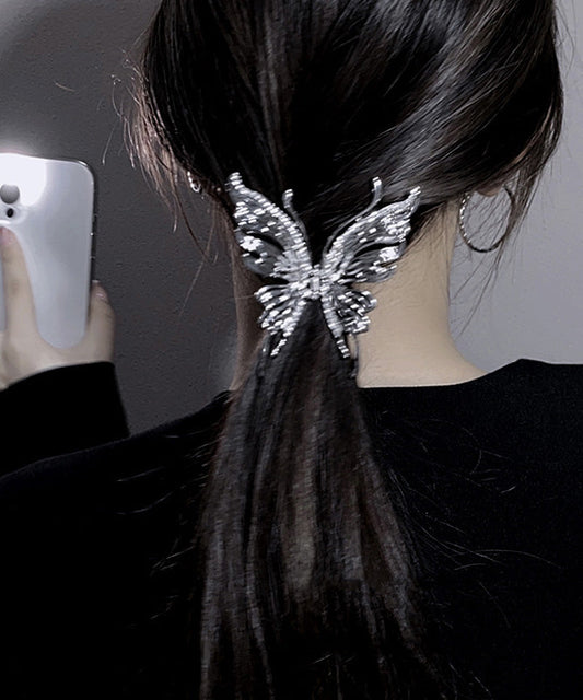 Fine Metal Zircon Butterfly Shark Hairpin YD011