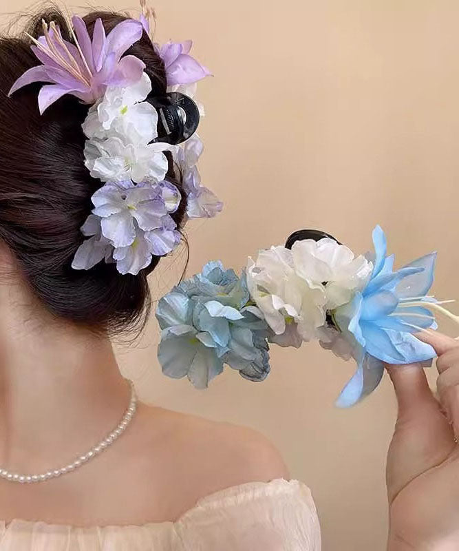 Hairpin Shark Plastic Floral Clamp Purple Fine