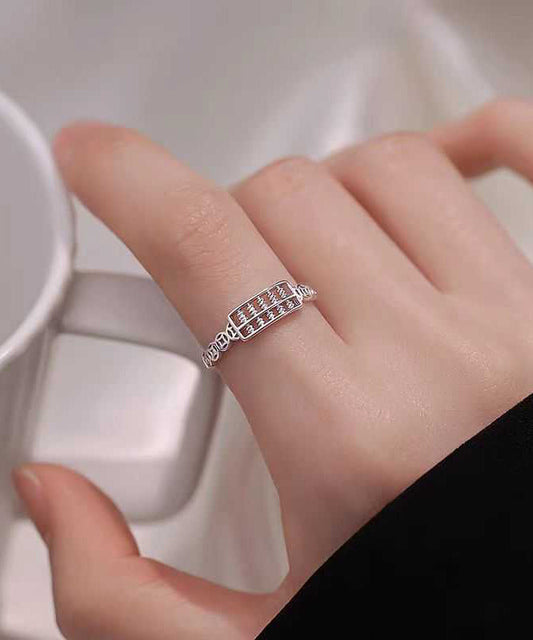 Out Silk Sterling Hollow Fine Rings Abacus Silver