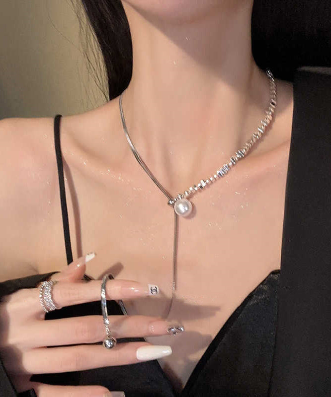 Patchwork Pull Pearl Silk Silver Broken Sterling Fine