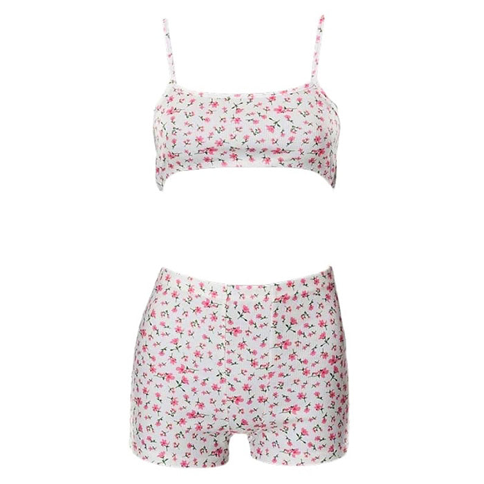 Ensemble haut et short fleuri