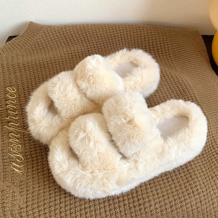 Sweet Fluffy Platform Slippers