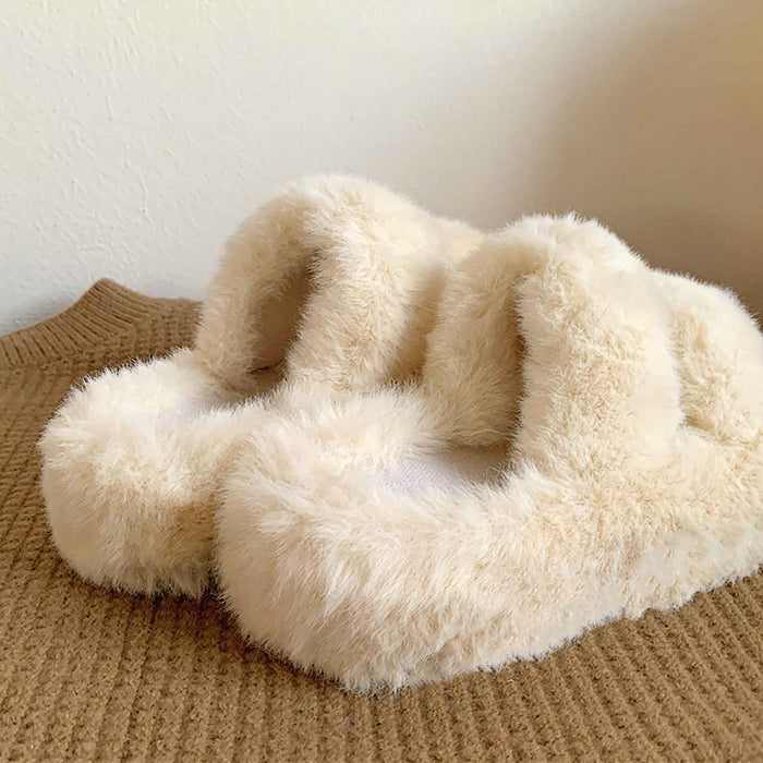 Sweet Fluffy Platform Slippers