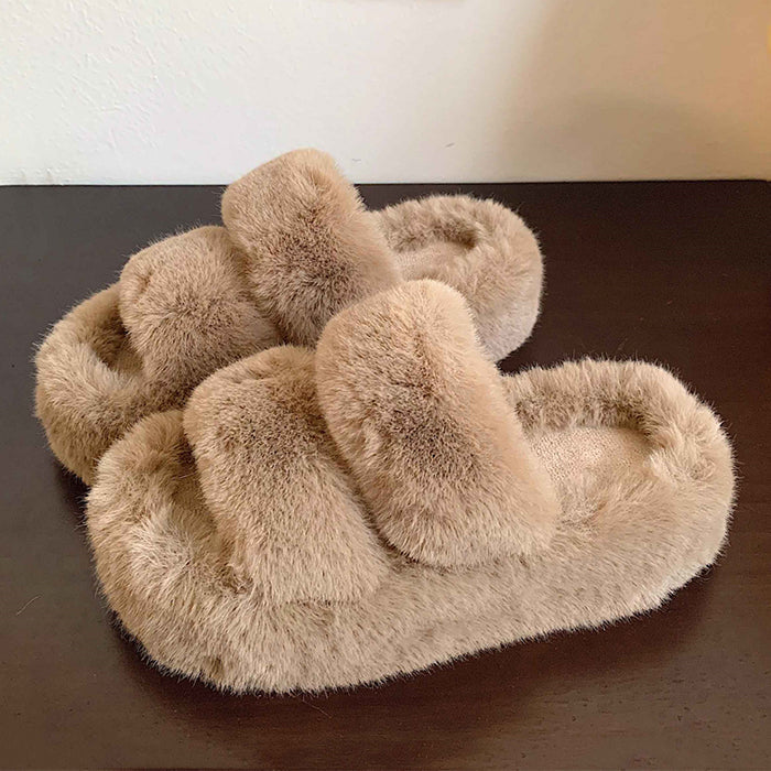 Sweet Fluffy Platform Slippers