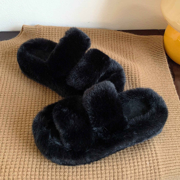 Sweet Fluffy Platform Slippers