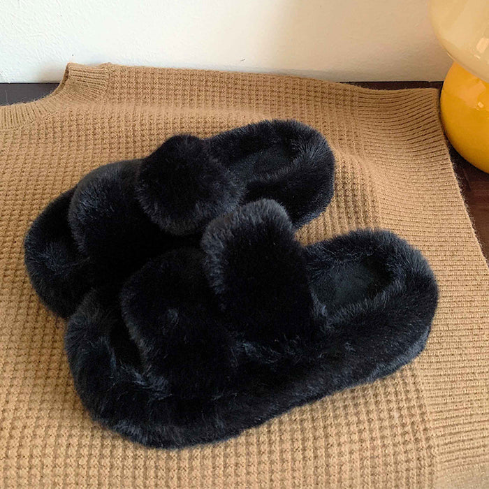 Sweet Fluffy Platform Slippers