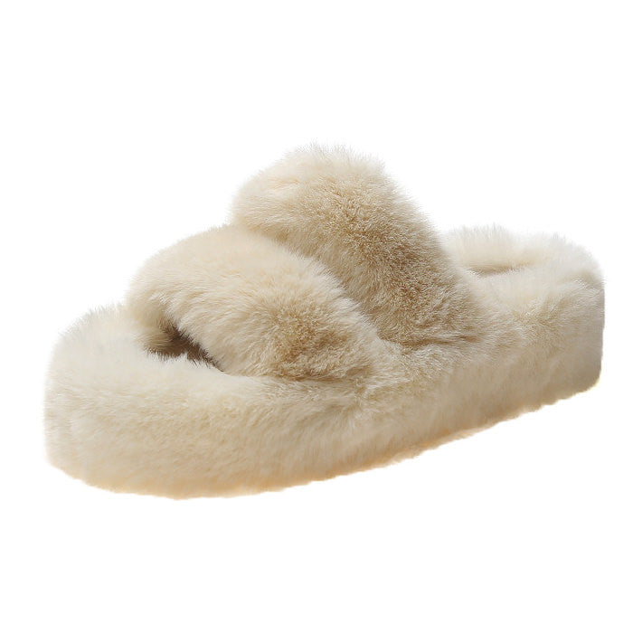 Sweet Fluffy Platform Slippers