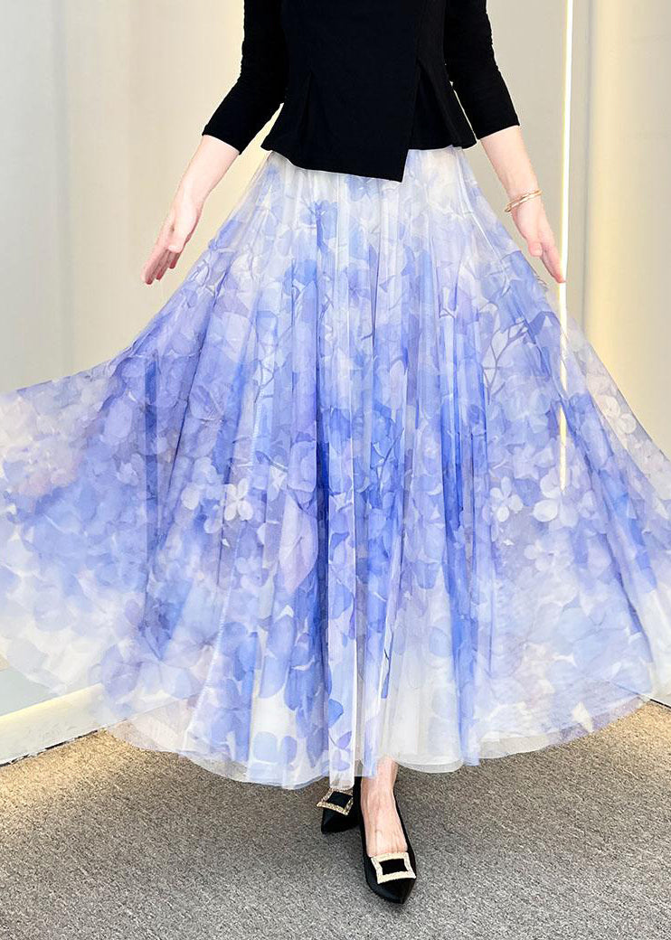 Maxi Summer Skirt Dark Tulle French Grey Waist Elastic