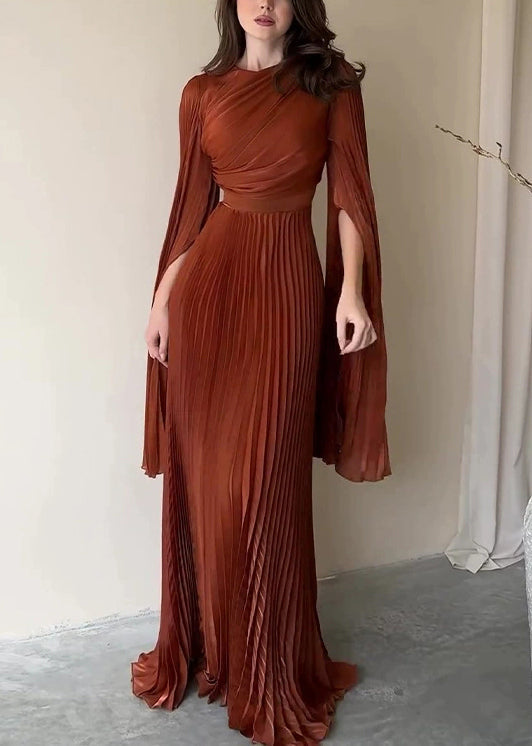 Blue Light Party Dress Cotton Waist High Spring Wrinkled French