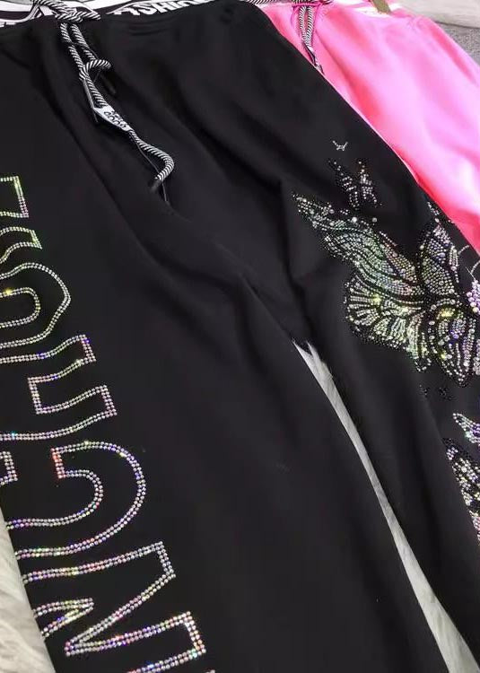 Zircon Pink Pants Butterfly Cotton French Fall