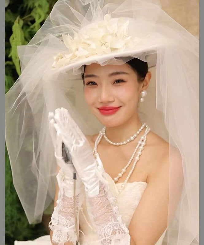 Accessory Flower Style French Twisted Hat Handmade Organza