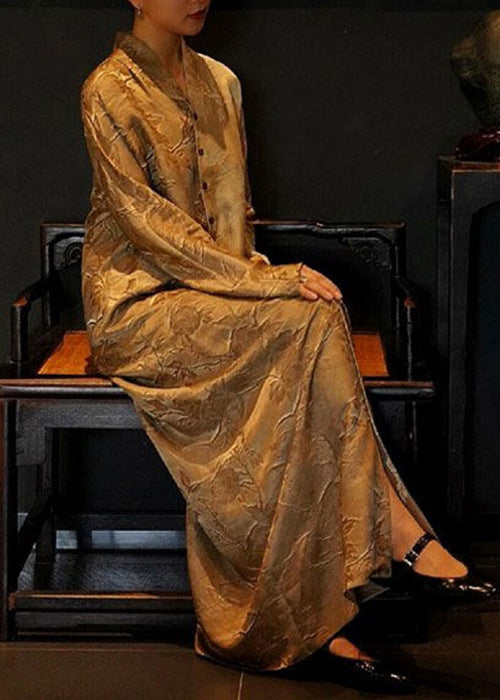 Print French Shirts V Silk Dresses Fall Button Neck