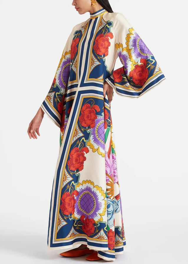 Cotton Lace Maxi Up French Neck Dresses White Spring V Print