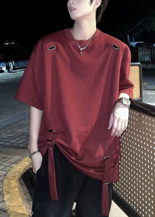 Wine T Original Red French Solid Shirts Cotton Design Mens Summer