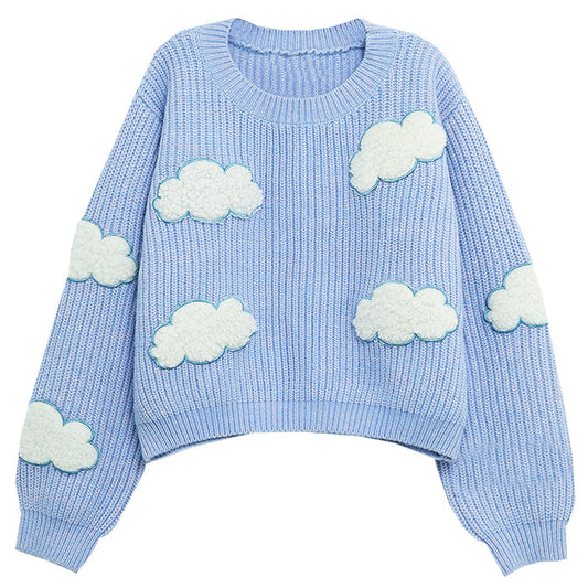 Cloud Blue Sky  Stripe Sweater