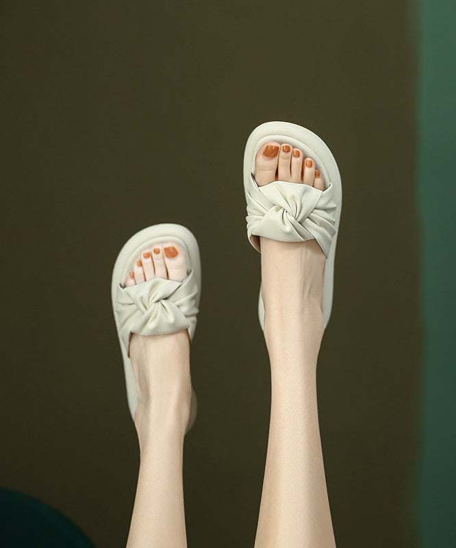 Leather Faux Beautiful Toe Slide Peep Green Sandals Splicing