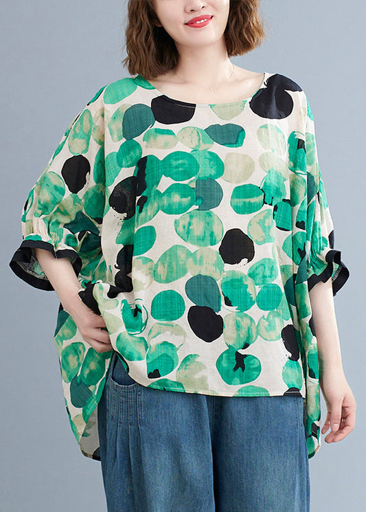 Green O-Neck Cozy Top Short Sleeve GH1044