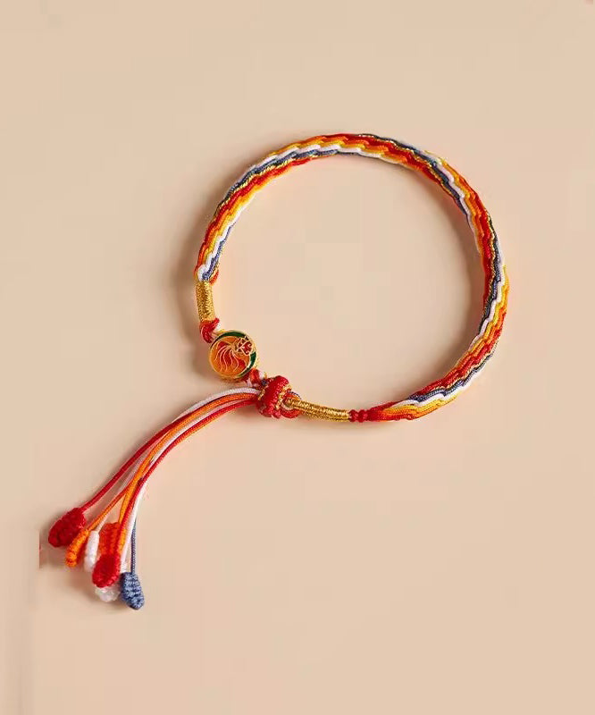 Handmade Rope Colorful Fish Weaving Tail Tassel Charm Blue