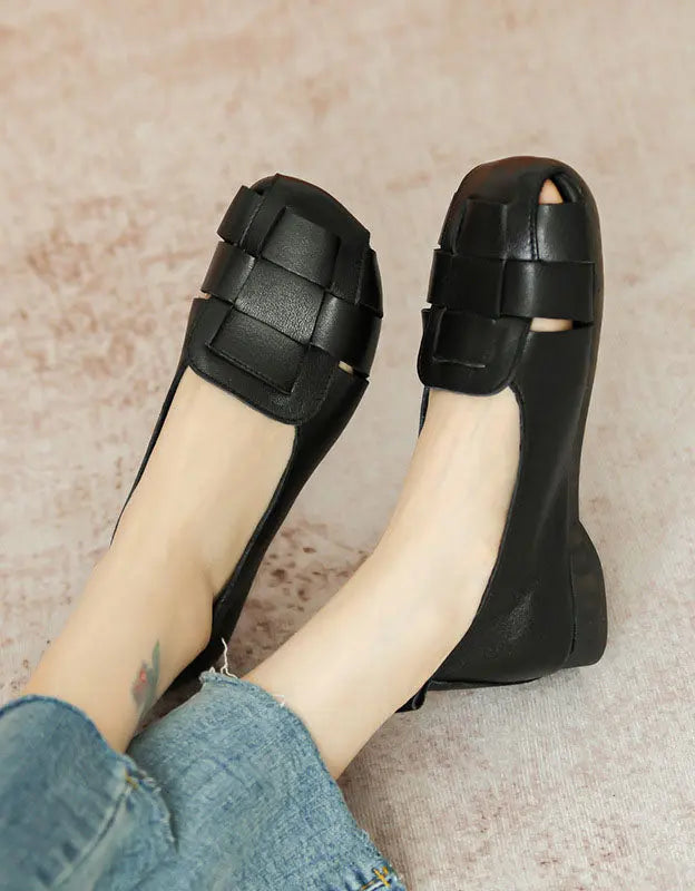 Handmade Close toe Comfortable Summer Flats Ada Fashion