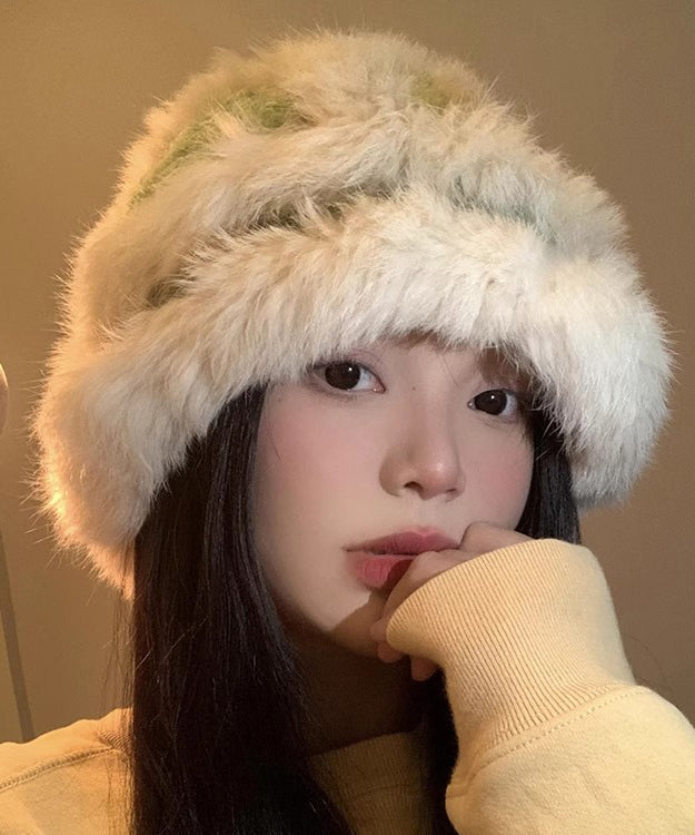 Handmade Gradient Furry Knit Warmth Bucket Hat RS004