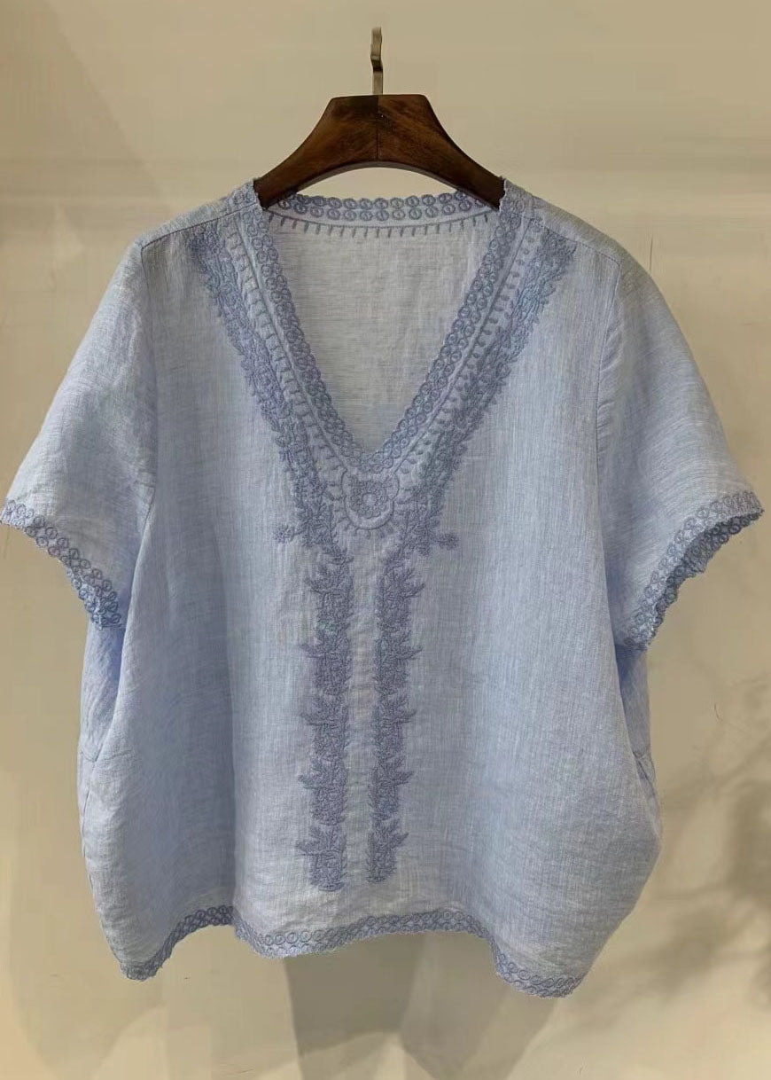 Embroideried Summer Grey Plaid Linen Vest Beach Handmade