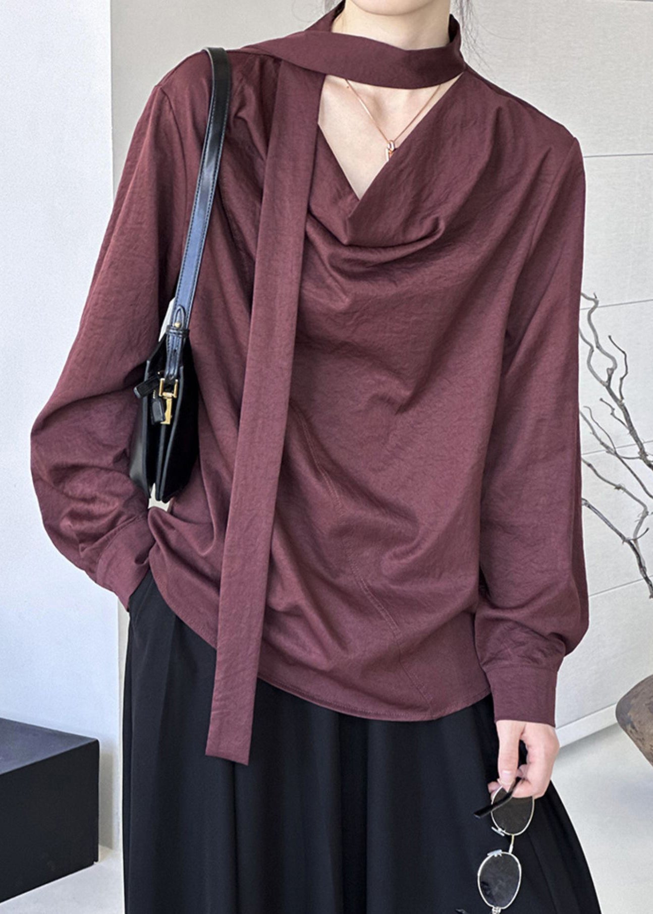 Red Spring Solid Handmade Top Patchwork