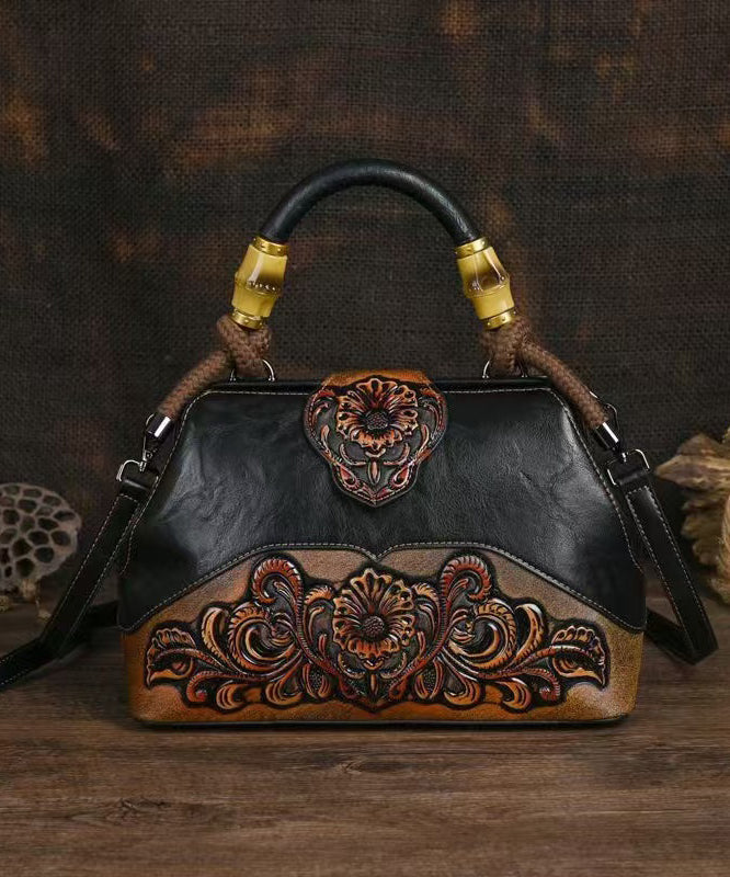 Messenger Calf Vintage Red Tote Leather Embossed Bag Handmade