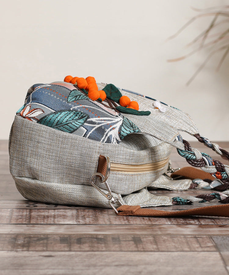 Patchwork Woven Canvas Handmade Casual Bag Tote