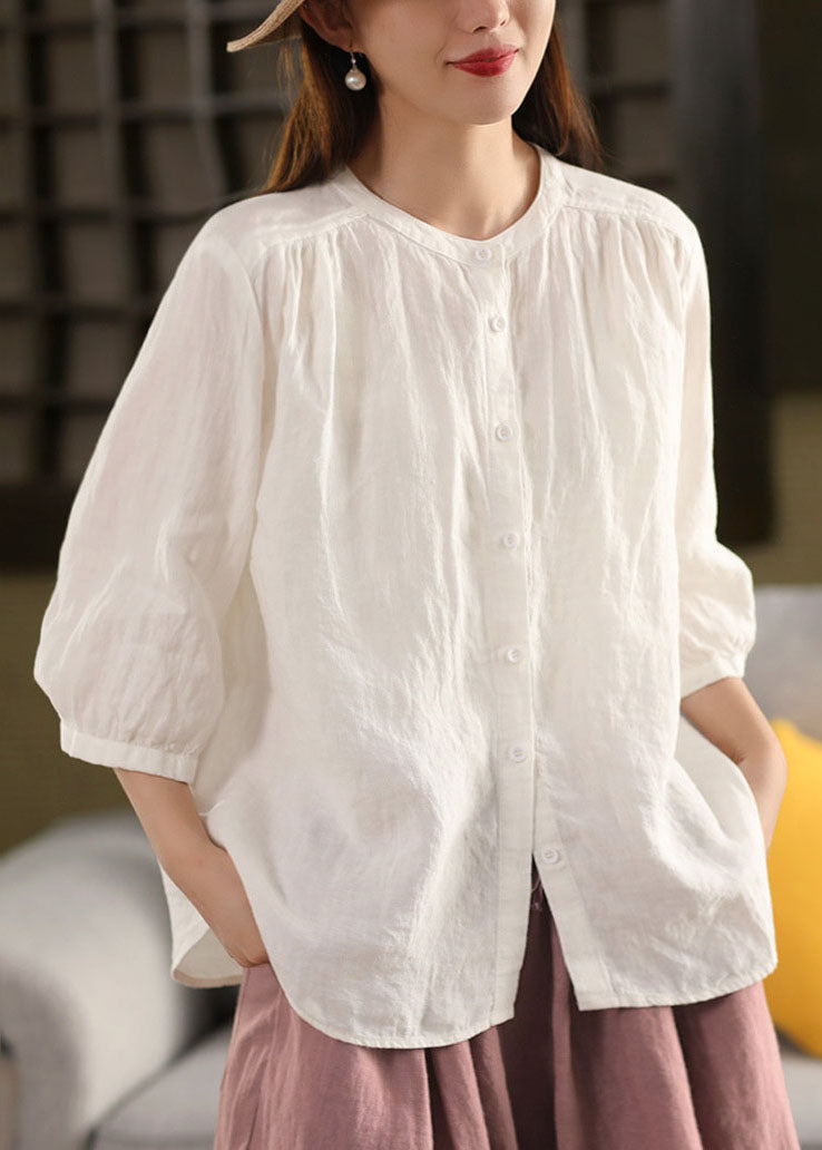 Bracelet Linen Oversized Handmade Yellow Sleeve Blouses