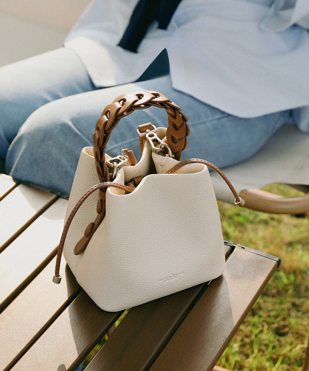 Leather Yellow Faux Handbag Versatile Handmade Tote