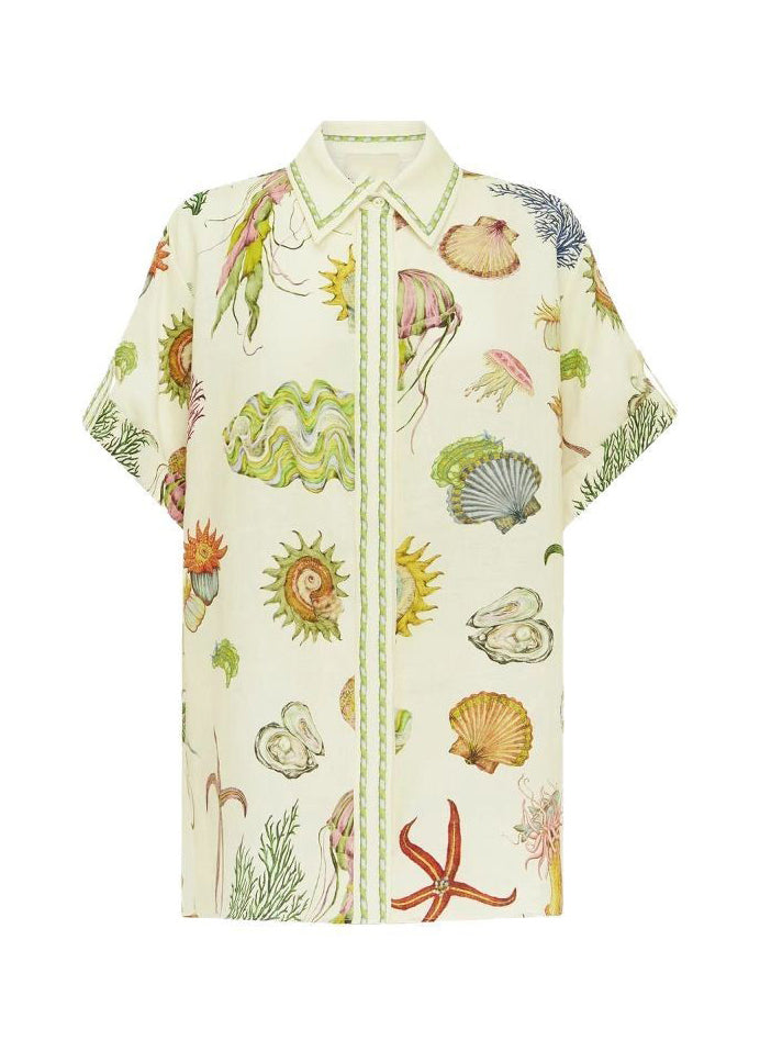 Italian Pan Set Shorts Two Pieces Apricot Peter Shirts Collar And